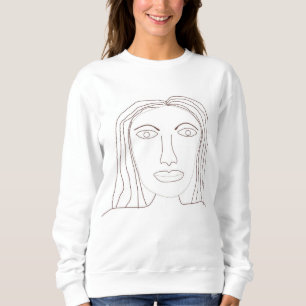 girl abstract drawing art sweatshirt