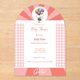 girl  acrylic invitations