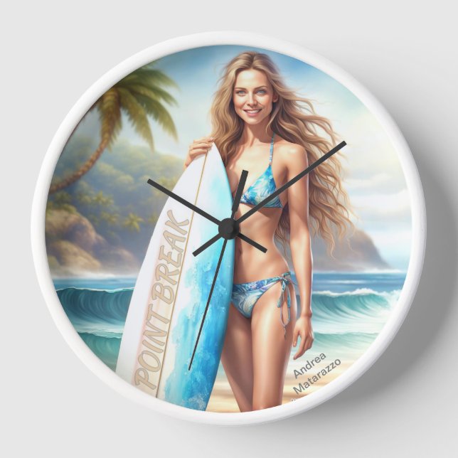Girl Action Point Break Clock (Front)