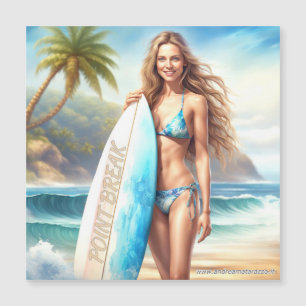 Girl Action Point Break Magnetic Invitation