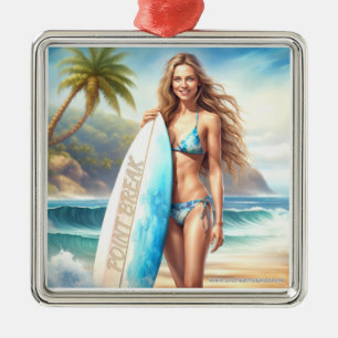 Girl Action Point Break Metal Tree Decoration