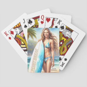 Girl Action Point Break Playing Cards