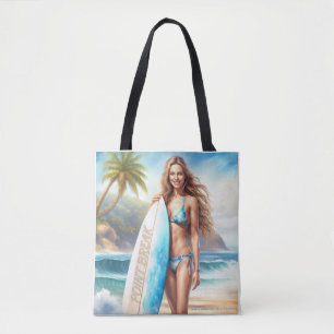 Girl Action Point Break Tote Bag