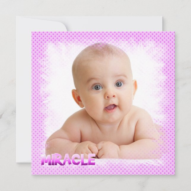 Girl Adoption Announcement (Front)