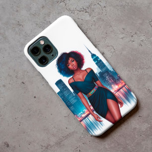 Girl African stylish Afro hair fashion business iPhone 11 Case