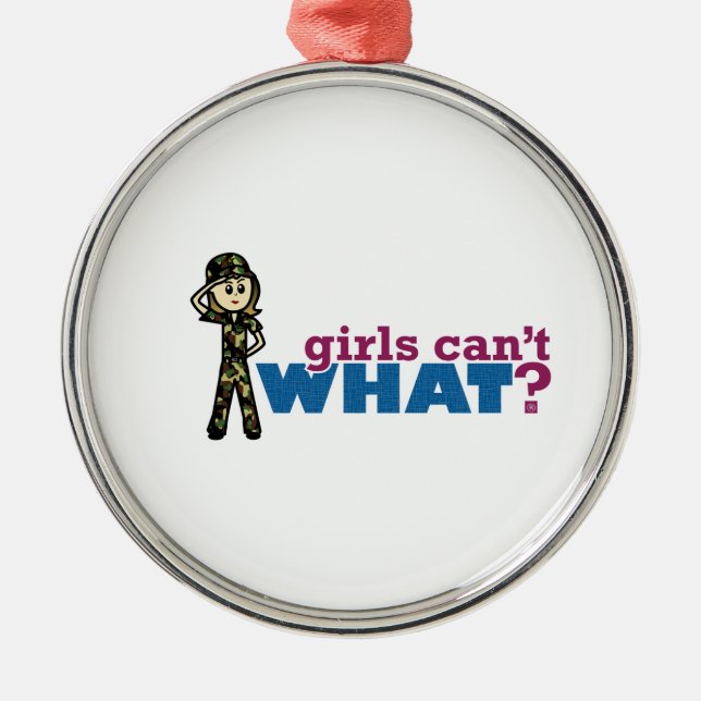 Girl Air Force Metal Tree Decoration (Front)
