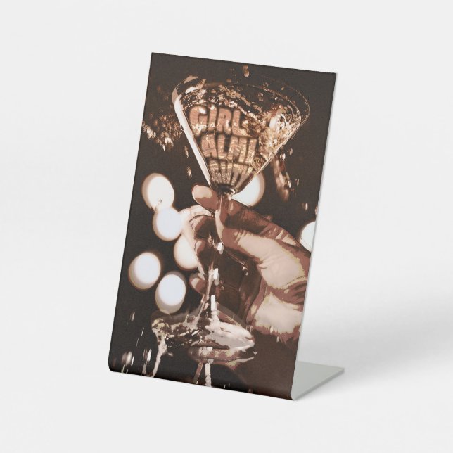 Girl Almighty Pedestal Sign (Front)