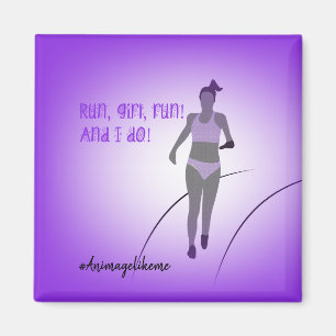 Girl Amputee Runner Magnet