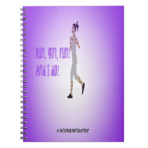 Girl Amputee Runner Notebook