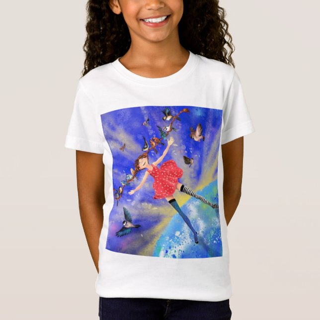 Girl and Birds T-Shirt Spring (Front)