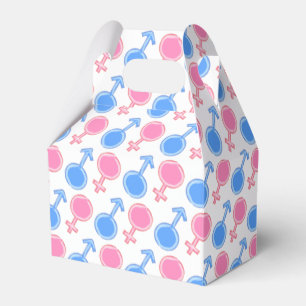 Girl and Boy Gender Symbols Gender Reveal Favour Box