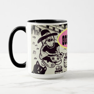 Girl and Cat Mug