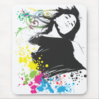 Girl and Colours. Mouse Mat