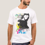 Girl and Colours. T-Shirt<br><div class="desc">A colourful and modern  looking design.</div>