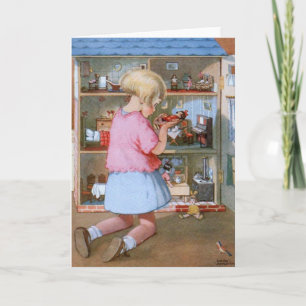 Girl and Doll House, Card