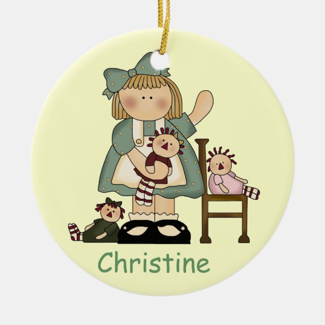 Girl and dollies ornament (Front)