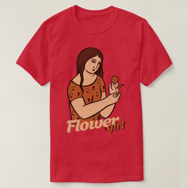 Girl and Flower T-Shirt (Design Front)