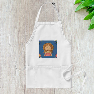 Girl And Flowers Standard Apron