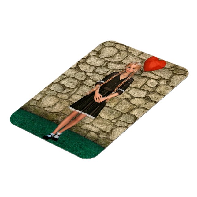Girl and Heart Magnet (Left Side)