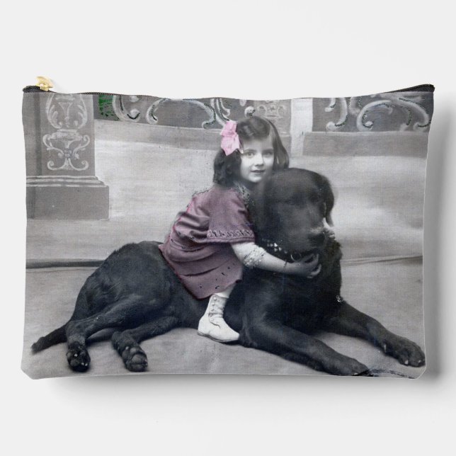 Girl and her Dog Accessory Pouch (Front)
