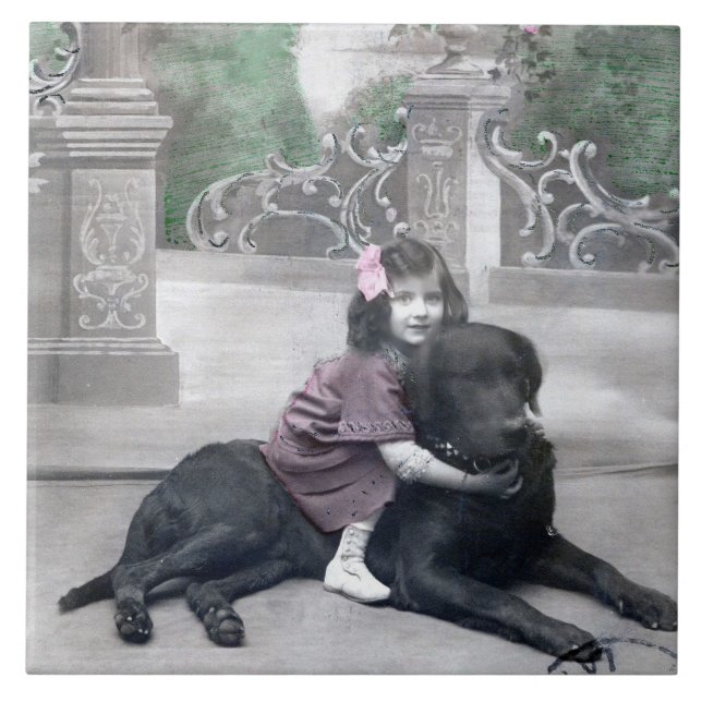 Girl and her Dog Tile (Front)