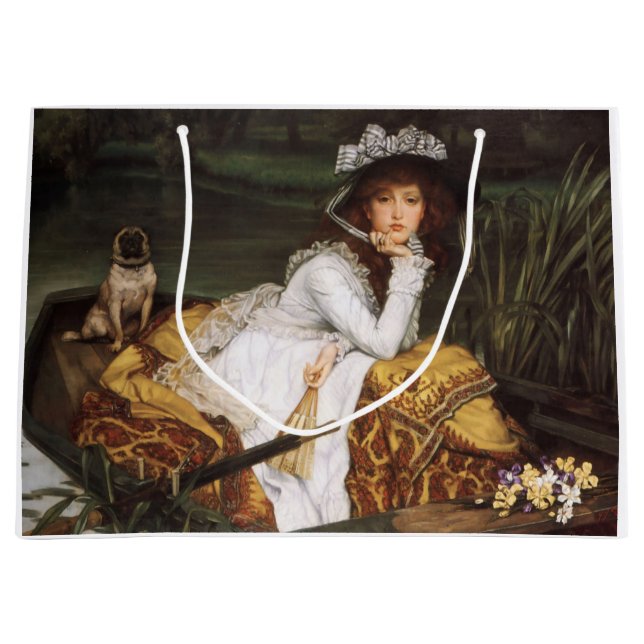 Girl and her pug gift bag (Front)