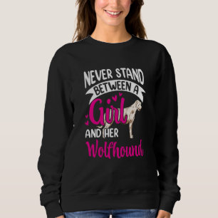Girl and her Wolfhound Irish Greyhound Irish Wolfh Sweatshirt
