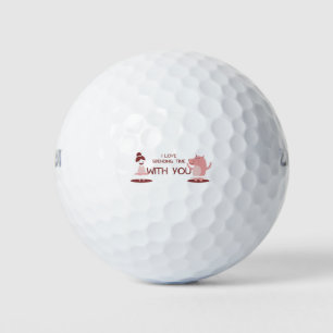 Girl and Hippo Best Friend Golf Balls