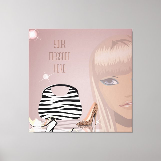 Girl and Shoes Wrapped Canvas (Front)