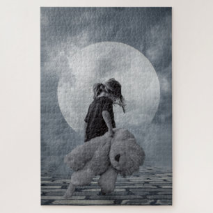 Girl and Teddy Bear Jigsaw Puzzle