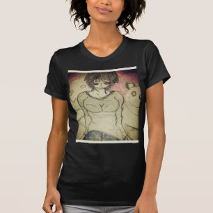 girl and teddy yaei anime manga drawing T-Shirt