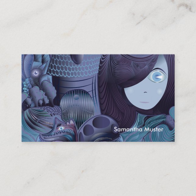 GIRL AND THE DARK FAIRY TALE BUSINESS CARD (Front)