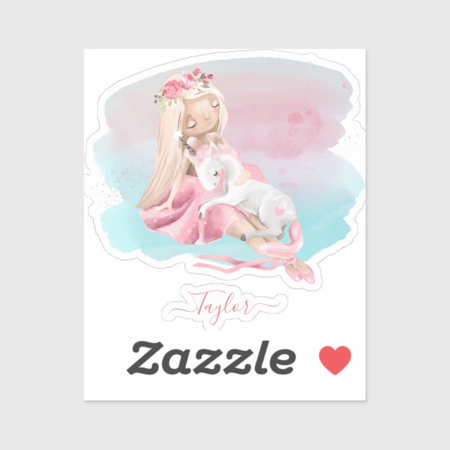 Girl And Unicorn Enchanted Baby Shower (Sheet)