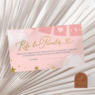 girl angel diaper raffle enclosure card