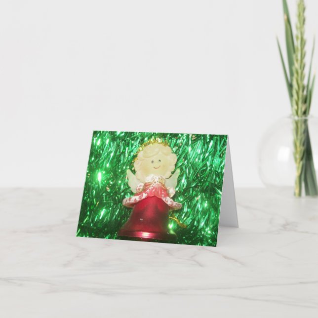 Girl Angel  Photo Folded Note Card (Front)