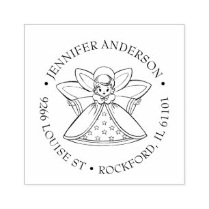 Girl Angel Religious Vintage Christian Rubber Stamp