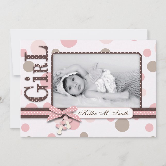 Girl Announcement Card (Front)