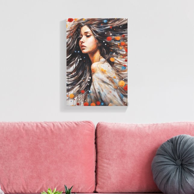 Girl art canvas print (Insitu(LivingRoom))