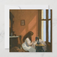 Girl at a Sewing Machine (by Edward Hopper)