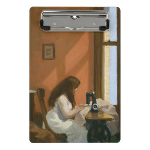 Girl at a Sewing Machine (by Edward Hopper) Mini Clipboard