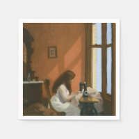 Girl at a Sewing Machine (by Edward Hopper)