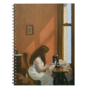 Girl at a Sewing Machine (by Edward Hopper) Notebook