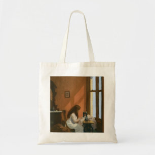 Girl at a Sewing Machine (by Edward Hopper) Tote Bag