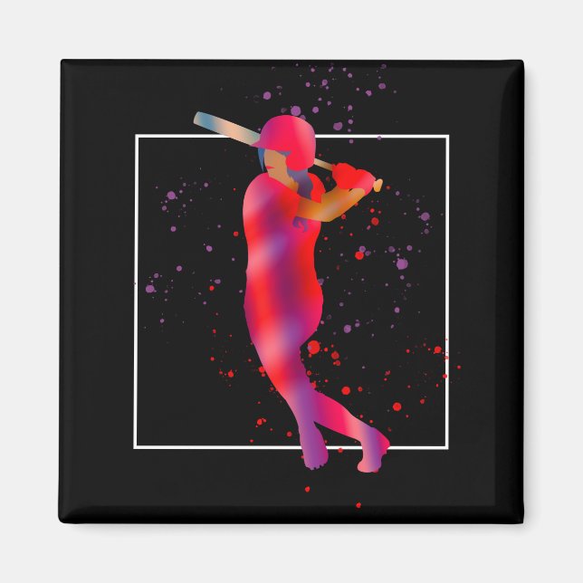 Girl at Bat Magnet (Front)