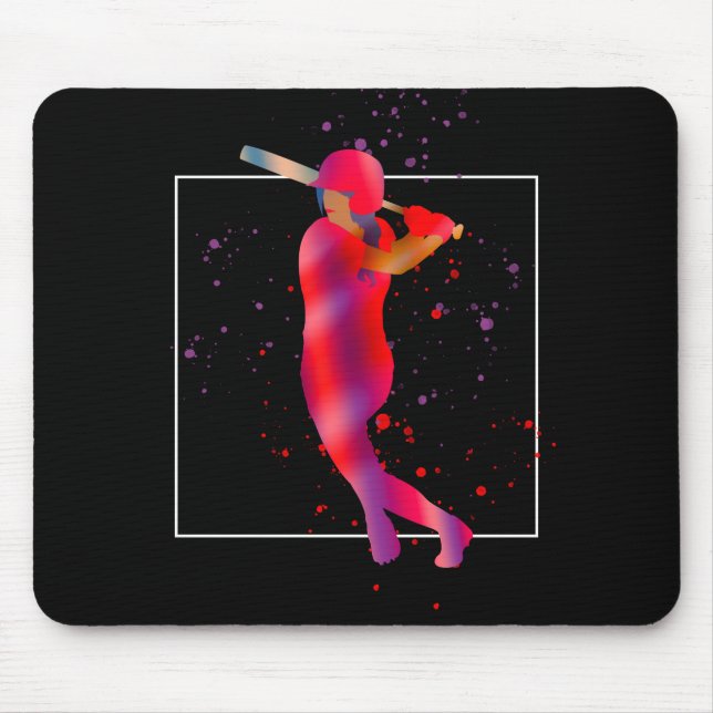 Girl at Bat Mouse Mat (Front)