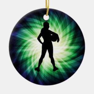 Girl Athlete; Cool Ceramic Tree Decoration