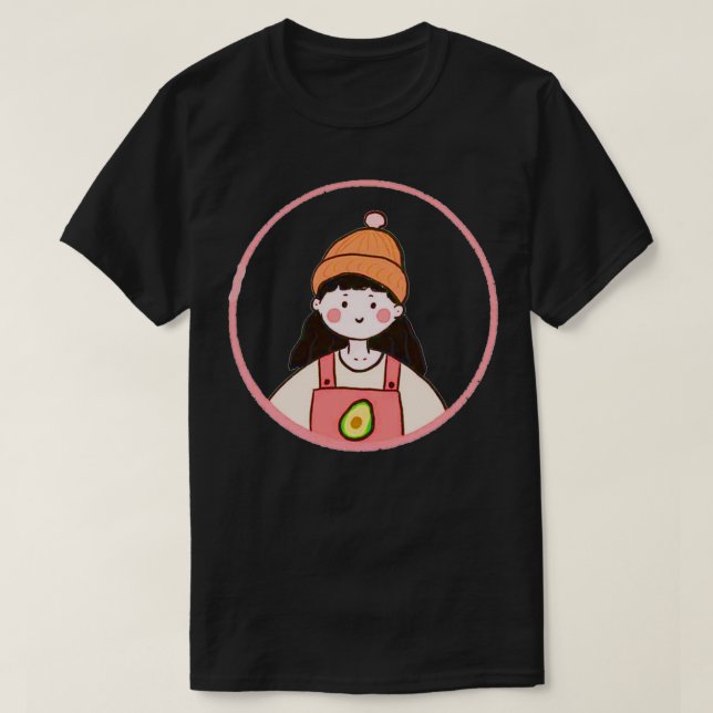 Girl Avocado Vintage SA T-Shirt (Design Front)