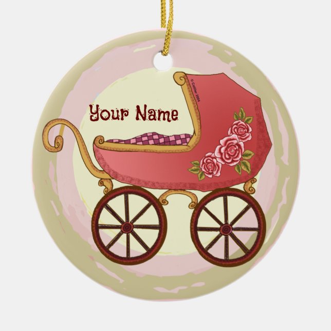 Girl Baby Buggy ornament 