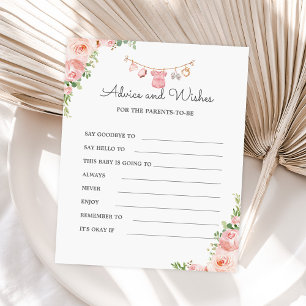 Girl Baby Clothes shower Advice and Wishes