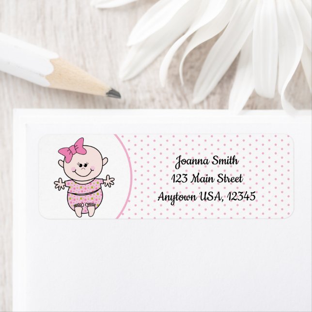 Girl Baby Cute Whimsical Wearing a Pink Bow (Insitu)